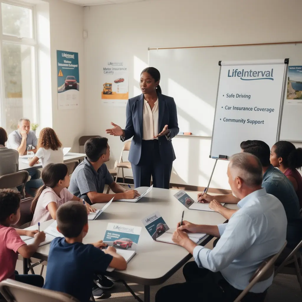 Rodzina ciesząca się wspólną przejażdżką samochodem, reprezentująca ochronę ubezpieczeniową.