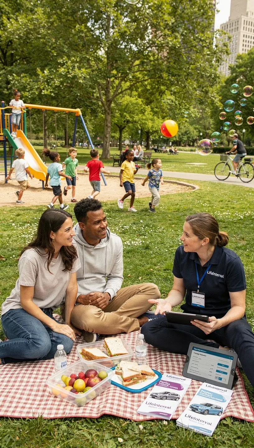 Kierowca sprawdzający oferty ubezpieczenia w biurze.