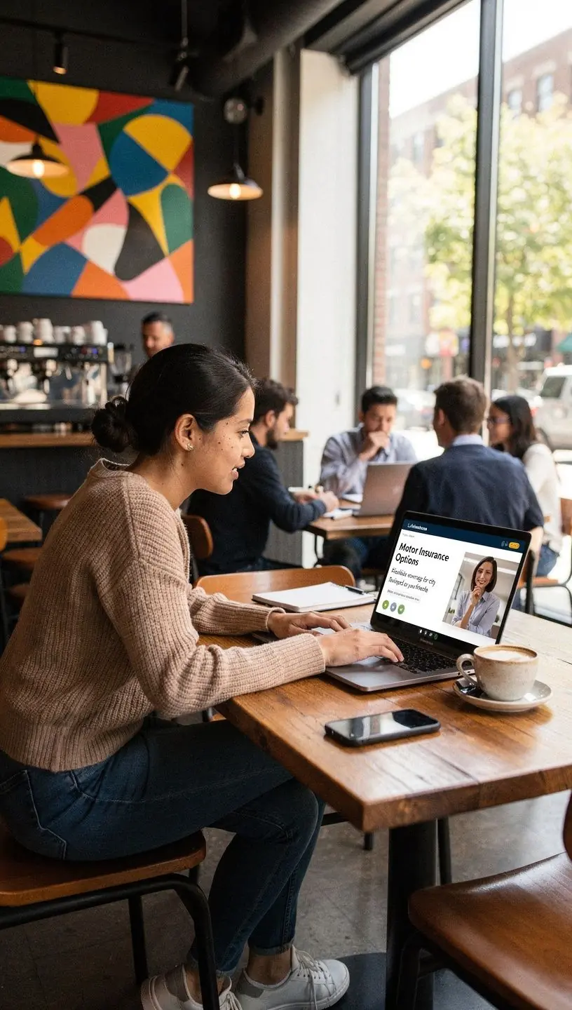 Zespół ekspertów omawiający szczegóły ubezpieczenia z klientem w biurze.
