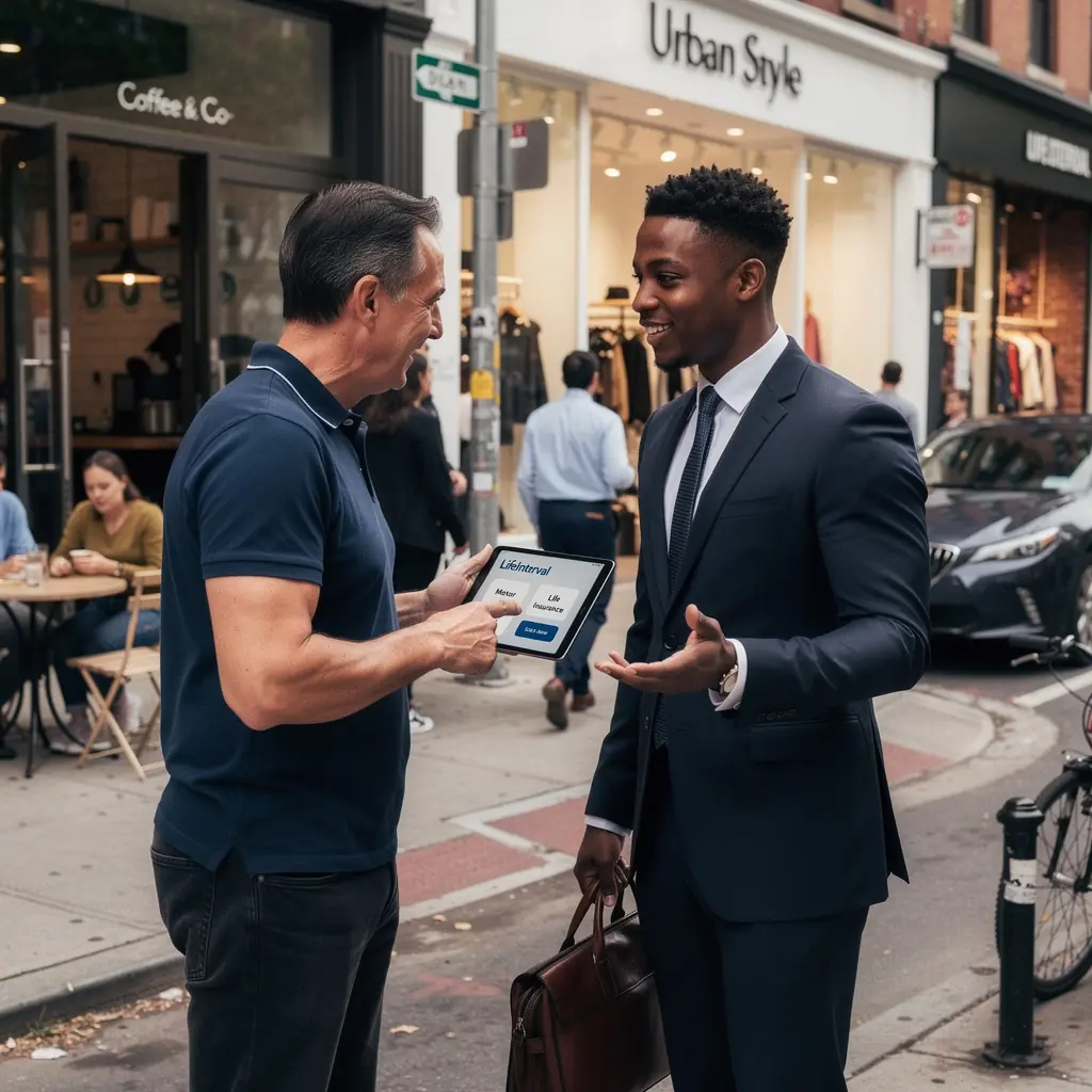 Konsultant ubezpieczeniowy pomagający w wyborze polisy